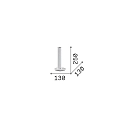 Ideal Lux table lamp DORICA TL1 with switch, with touch dimmer, fluted IP20, white matt dimmable