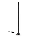 floor lamp DORICA PT1 1 flame, with cord dimmer, fluted IP20, black matt dimmable