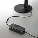 Ideal Lux floor lamp DORICA PT1 1 flame, with cord dimmer, fluted IP20, black matt dimmable