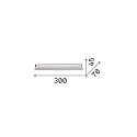 Ideal Lux wall luminaire DORICA AP1 on/off, fluted IP20, white matt 