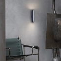 Ideal Lux wall luminaire DORICA AP1 on/off, fluted IP20, black matt 