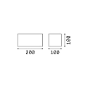 outdoor wall luminaire ATOM UP/DOWN 20CM up / down, square, adjustable IP54, anthracite 