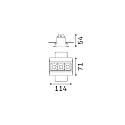 Ideal Lux Downlight encastrable LIKA FI TRIMLESS D10 3 flammes, affleurant, on/off, UGR < 16 IP20, scintillant, noir 
