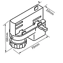 ISOLED Adaptateur triphasé CLASSIC + S1 PENDULUM universal, blanche