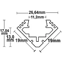 ISOLED Profil ECK10, aluminium