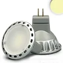 Pin based LED reflector lamp MR11 diffuse, 12V AC / DC, G4, 2W 3000K 120lm 120°, not dimmable, matt