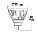 ISOLED Lampe à réflecteur LED MR11 G4 3W 220lm 2700K 38° CRI 80-89 gradable