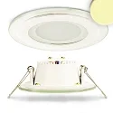 Downlight IP44, satiné, blanche 