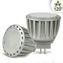 Pin based LED reflector lamp MR11 diffuse, 12V AC / DC, G4, 4W 4000K 200lm 120°, dimmable