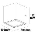 ISOLED Luminaire mural GX53 IP44, anthrazit gradable