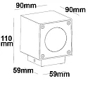 ISOLED Luminaire mural IP54, argent 