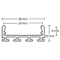 ISOLED Profil de montage WING20, aluminium