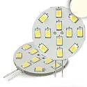 Pin based LED board 12SMD, lateral pin, 12V AC / DC, G4, 2W 4000K 240lm 120°, not dimmable