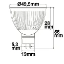 ISOLED Lampe à réflecteur MR16 GU5,3 6,4W 540lm 2700K 120° CRI 80-89 