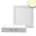 LED ceiling luminaire, IP20, square, 22 x 22cm, incl. transformer, 18W 3000K 1250lm 120°, white / diffuse