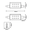 ISOLED LED linear lamp R7s 78mm R7S 5W 400lm 2800K 250° CRI 80 