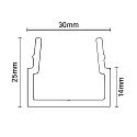 ISOLED Profil MR1 passable, accessible, aluminium