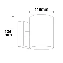 ISOLED Luminaire mural haut bas GX53 IP54, anthrazit gradable