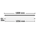 Linear LED luminaire, IP65 IK08, shockproof, lenght 160cm, 42W 4000K 4200lm 180°
