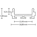 ISOLED Profil de montage SURF12 RAIL, aluminium