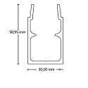 ISOLED Profil MR2 passable, accessible, aluminium
