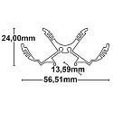 ISOLED LED lighting profile LOOP13, anodized aluminium, 200cm