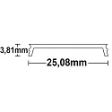 Accessory for profile SURF24(FLAT) / DIVE24(FLAT) - cover COVER10, opal, 65% translucency, 200cm
