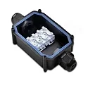Cable connection IP67, grommet + push clamp 2x4polig
