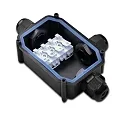 Cable connection Y-type, IP67, grommet + push clamp 2x4polig