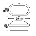 ISOLED LED luminaire for outdoor or basement usage, IP44, 10W 4000K 750lm 120°, white / diffuse