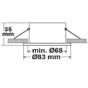 ISOLED Cadre de montage SYS-68 GU10 IP65, noir , Gris argent