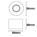 Ceiling luminaire for GU10 / MR16, round, IP20, swivelling, excl. socket, excl. lamps
