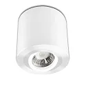 Ceiling luminaire for GU10 / MR16, round, IP20, swivelling, excl. socket, excl. lamps, white