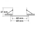 ISOLED Cadre de montage rond, aluminium