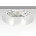 recessed mounting frame SLIM ROUND for GU10 / MR16, Ø 6.9cm, excl. socket, excl. lamps, aluminium, white