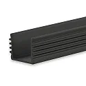 LED surface mount profile SURF12 BORDERLESS, aluminium, 200cm, black RAL 9005