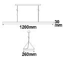 ISOLED Luminaire à suspension OFFICE PRO IP20, satiné, argent gradable
