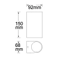 ISOLED Luminaire mural SIARA haut bas GU10 IP54, blanche gradable