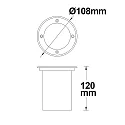 ISOLED Outdoor in-ground spot for GU10, IP67, walkable, aluminium, excl. lamps, round, Ø 10.8cm