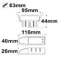 ISOLED Lumière encastrée SUNSET pivotant, Dim-To-Warm IP40, blanche gradable 9W 530lm 2000-2800K 45° 45° CRI >88