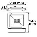 ISOLED Projecteur IP65, noir , blanche 