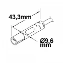 ISOLED Fiche de connexion FEMALE 100CM, 2x0.75 avec câble ouvert, 2 pôles, vert, blanche