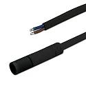 connector plug FEMALE 100CM, 2x0.75 with open cable, 2-pole, black
