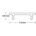 ISOLED Accessory for profile SURF6 / LAMP40 / FURNIT6 - cover COVER24 opal / satined, 200cm