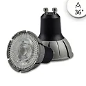 Full spectrum LED spot COB, GU10, 7W 4000K 500lm 1626cd 36°, CRi >98, dimmable, grey-black