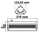 ISOLED Projecteurs de hall LN asymétrique, dimmable IP65, noir  gradable