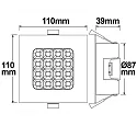 ISOLED Downlight PRISM dimmable IP54, blanche gradable