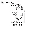 ISOLED Downlight SPHERE pivotant, rotatif IP42, blanche 