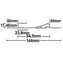 ISOLED Profilé pour construction à sec SINGLE CURVE, argent