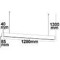 ISOLED Lampe suspendue Raster Up+Down haut bas, pour VDU IP20, blanche gradable